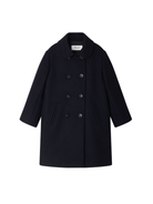 Cappotto per bambina Bonpoint blu con design doppiopetto - Rubino Kids