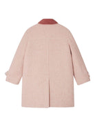 Cappotto per bambina Bonpoint rosa con colletto in velluto - Rubino Kids