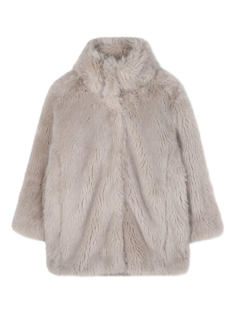Cappotto per bambina Chloé Kids grigio con collo alto - Rubino Kids