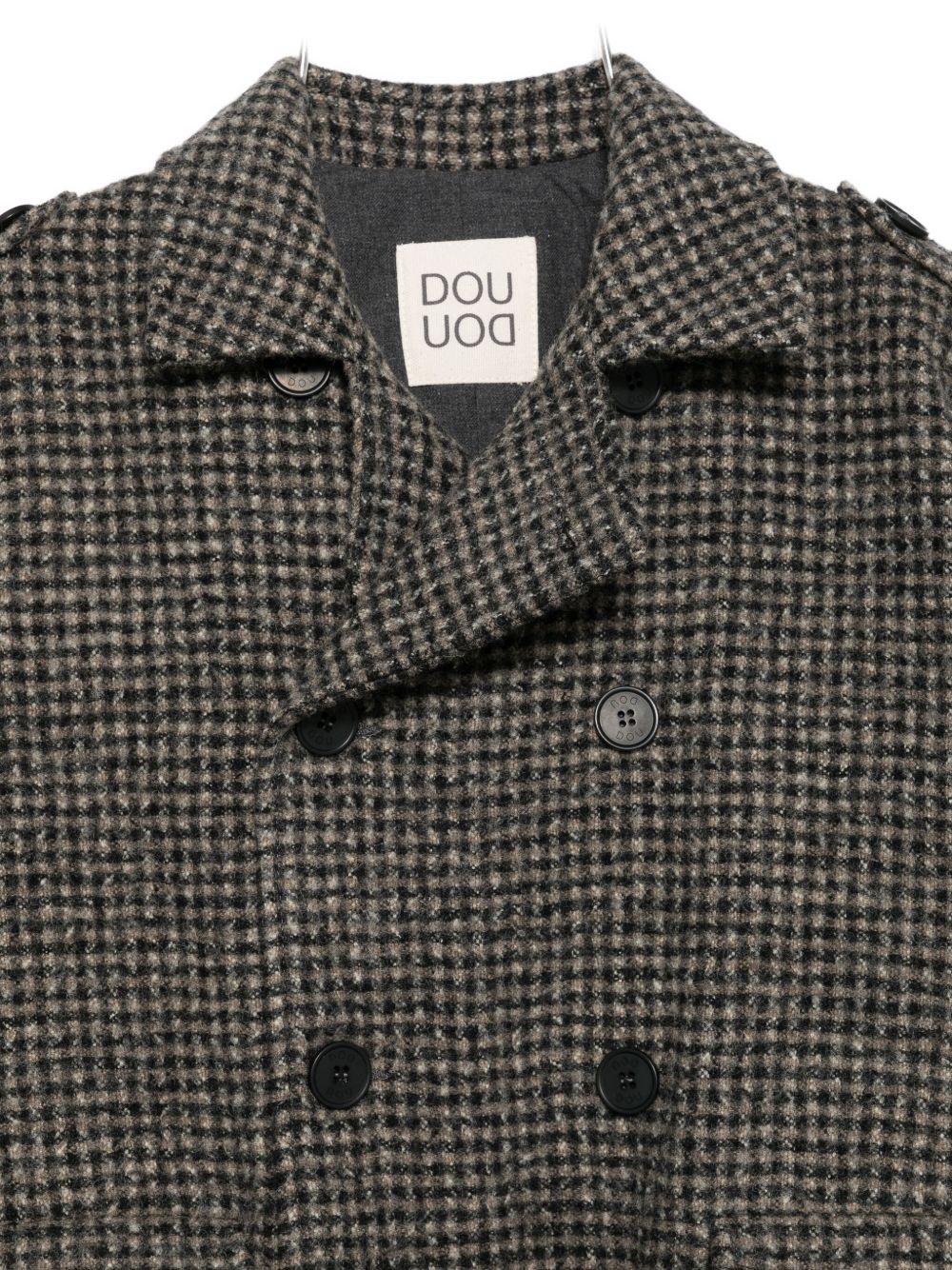 Cappotto per bambina Douuod Kids marrone con motivo a quadri - Rubino Kids