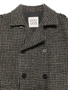 Cappotto per bambina Douuod Kids marrone con motivo a quadri - Rubino Kids