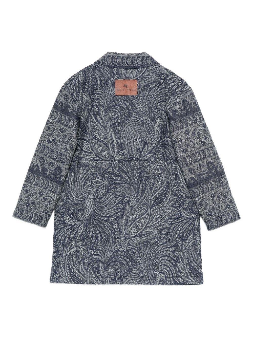 Cappotto per bambina Etro Kids blu con motivo paisley - Rubino Kids