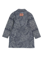 Cappotto per bambina Etro Kids blu con motivo paisley - Rubino Kids