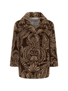Cappotto per bambina Etro Kids marrone con motivo Paisley - Rubino Kids