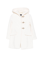 Cappotto per bambina Fay Kids bianco con chiusura con alamari - Rubino Kids
