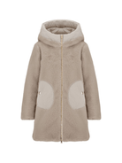 Cappotto per bambina Herno Kids beige con pelliccia sintetica - Rubino Kids