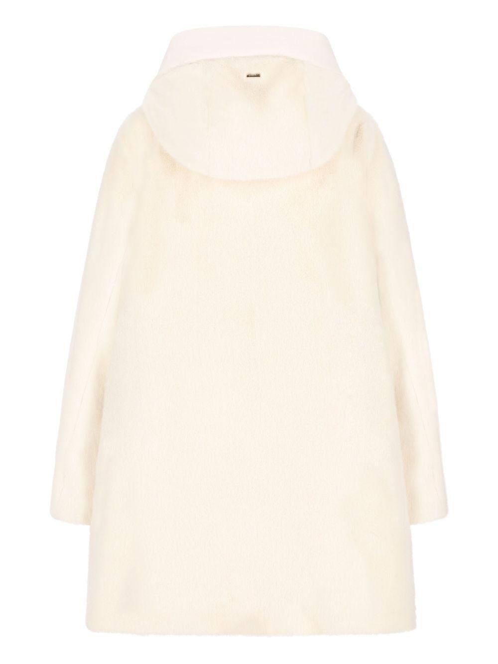 Cappotto per bambina Herno Kids bianco con tasche laterali - Rubino Kids