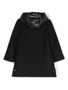 Cappotto per bambina Herno Kids nero con cappuccio - Rubino Kids