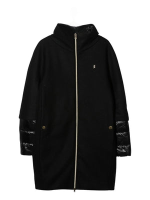 Cappotto per bambina Herno Kids nero con design imbottito