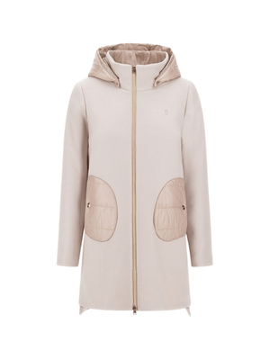Cappotto per bambina Herno Kids rosa con cappuccio