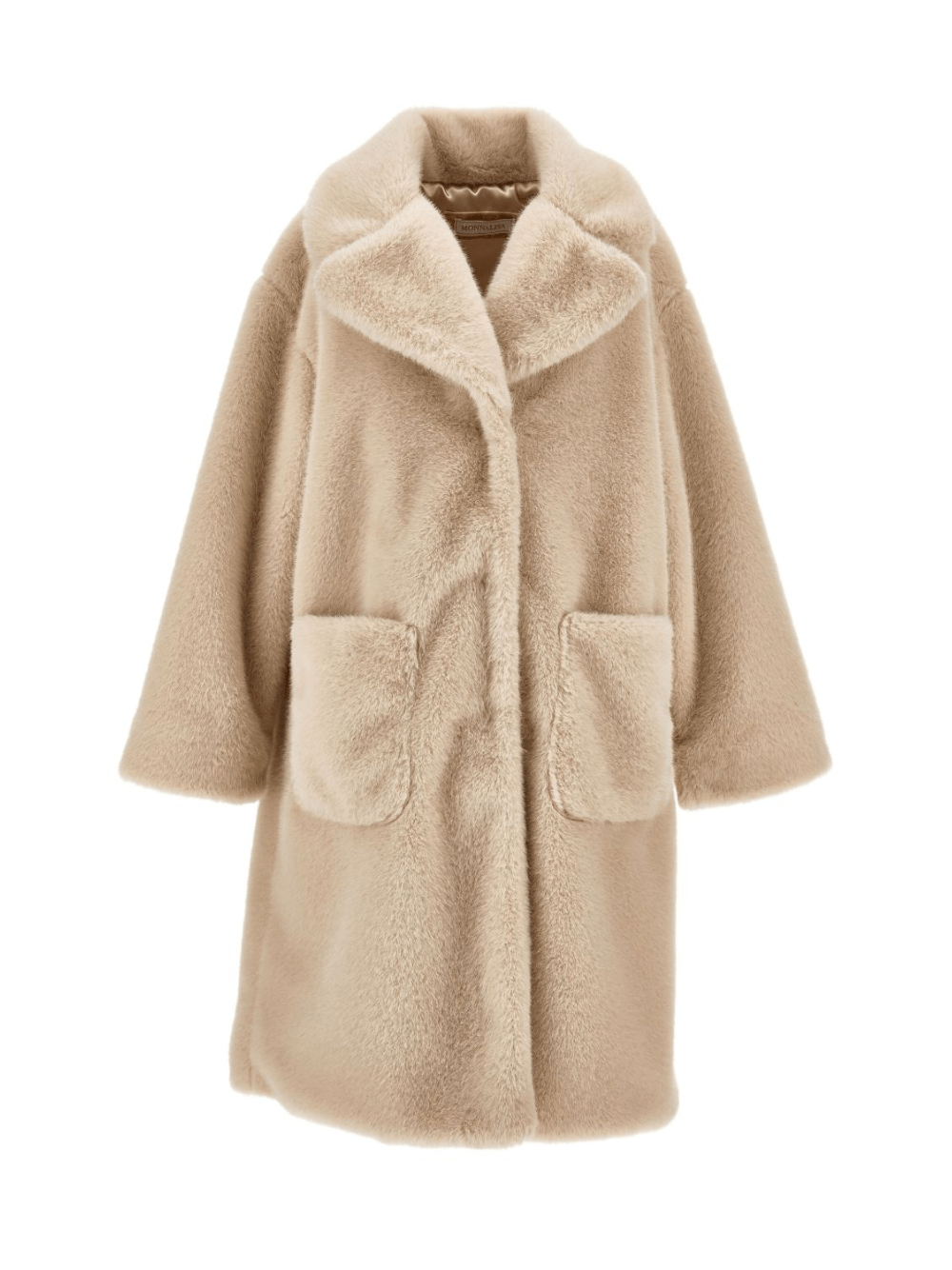 Cappotto per bambina Monnalisa beige con tasche - Rubino Kids