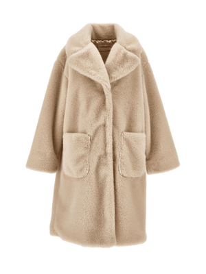 Cappotto per bambina Monnalisa beige con tasche