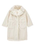 Cappotto per bambina Monnalisa bianco con tasche - Rubino Kids