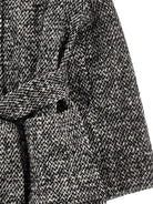 Cappotto per bambina Monnalisa nero con cappuccio - Rubino Kids