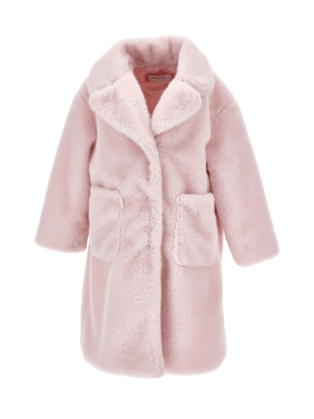 Cappotto per bambina Monnalisa rosa con tasche - Rubino Kids