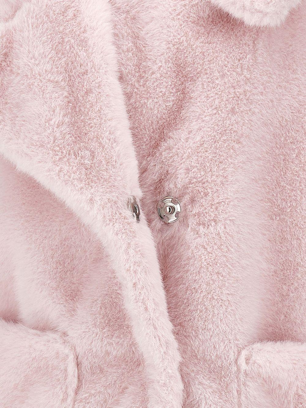 Cappotto per bambina Monnalisa rosa con tasche - Rubino Kids