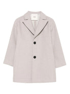 Cappotto per bambina MSGM Kids beige con revers classici - Rubino Kids