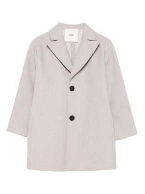 Cappotto per bambina MSGM Kids beige con revers classici
