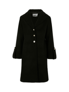 Cappotto per bambina MSGM Kids nero con polsini svasati - Rubino Kids