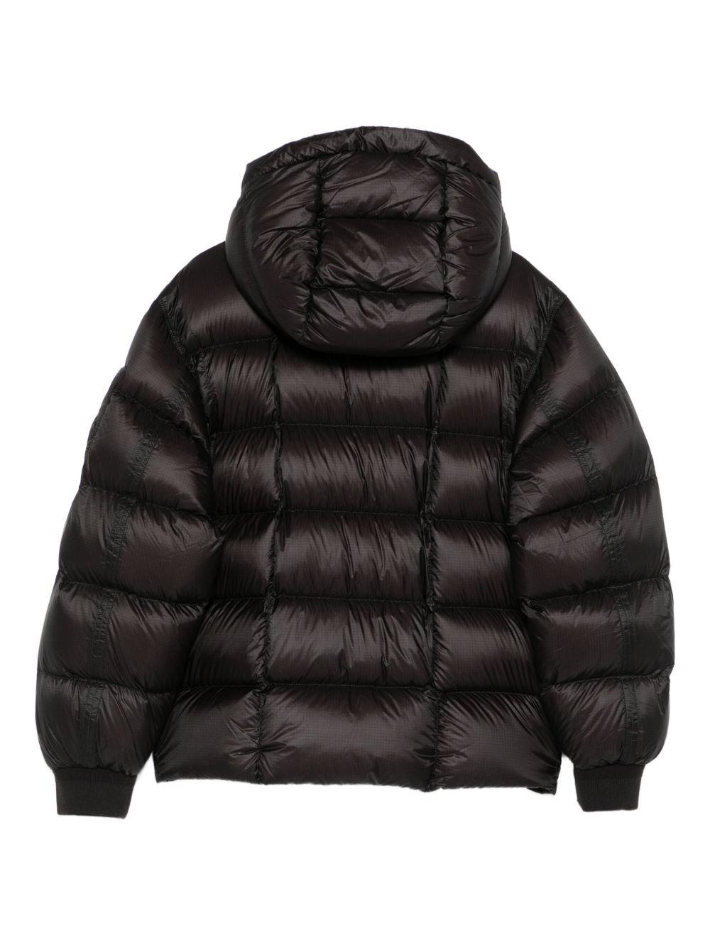 Cappotto per bambino C.P. Company Kids DD Shell nero con chiusura con zip - Rubino Kids