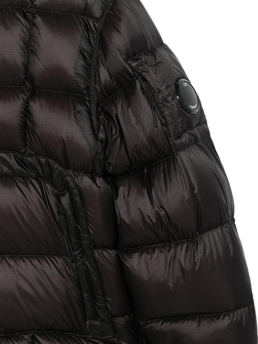 Cappotto per bambino C.P. Company Kids DD Shell nero con chiusura con zip - Rubino Kids