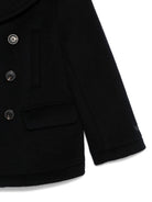 Cappotto per bambino Emporio Armani Kids blu navy con chiusura a doppiopetto - Rubino Kids