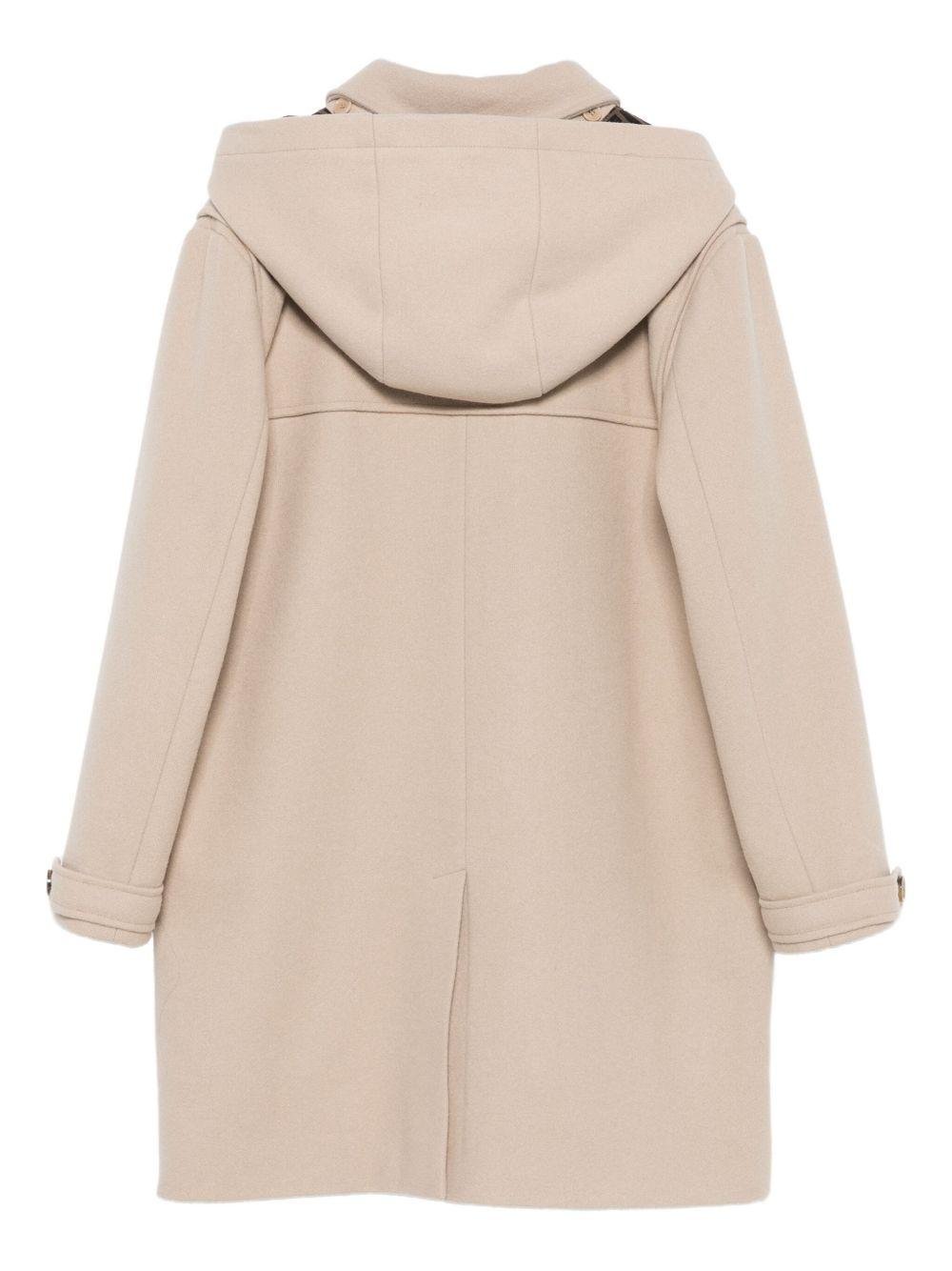 Cappotto per bambino Fendi Kids beige con applicazione con logo - Rubino Kids