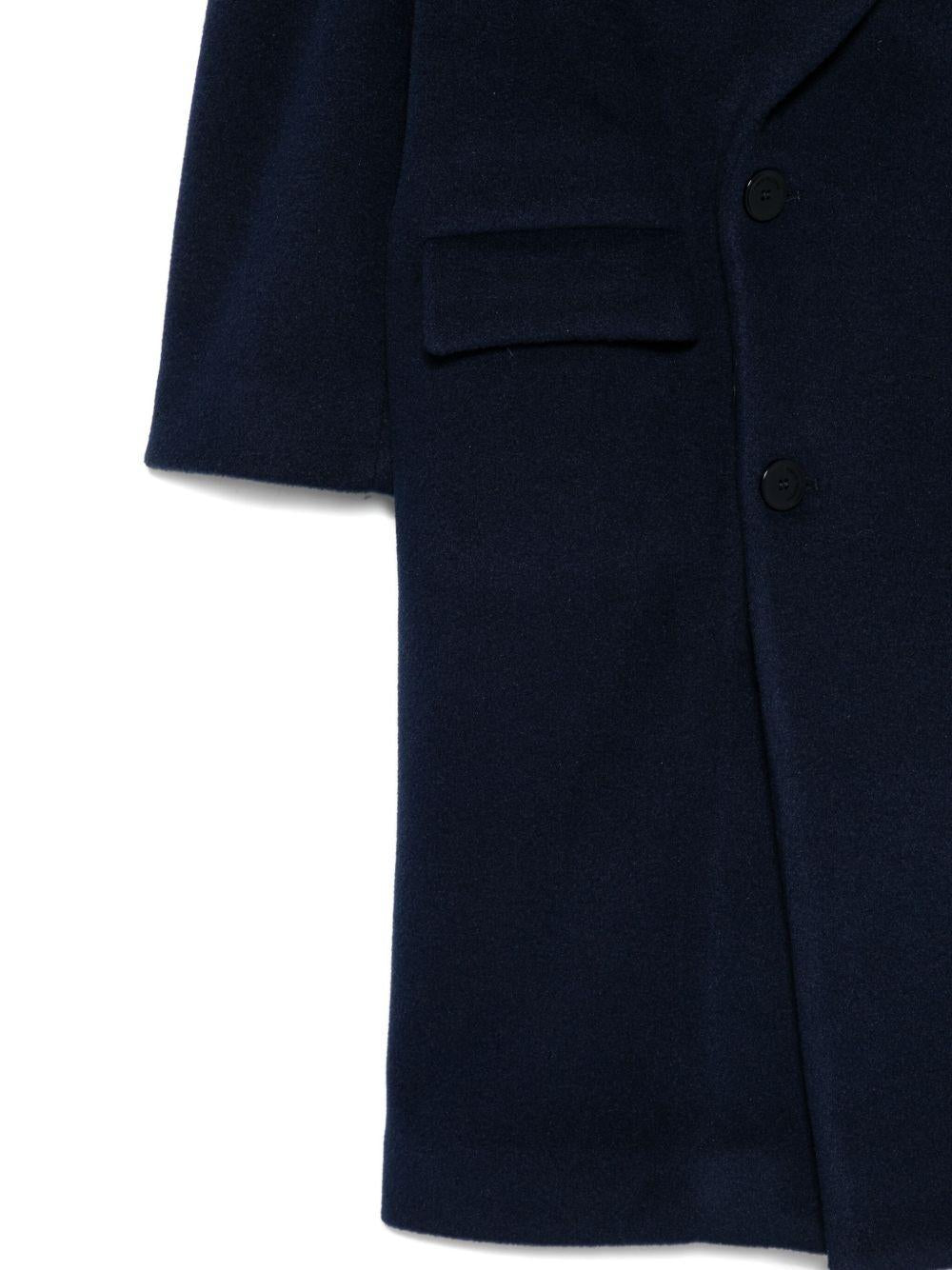 Cappotto per bambino Paolo Pecora Kids blu con design doppiopetto - Rubino Kids