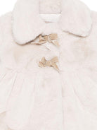 Cappotto per neonata La Stupenderia beige con colletto alla Peter Pan - Rubino Kids