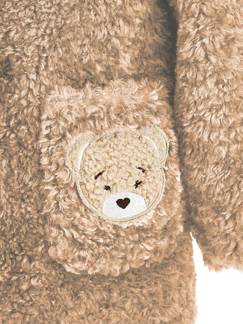 Cappotto per neonata Monnalisa beige con due tasche applicate frontali - Rubino Kids