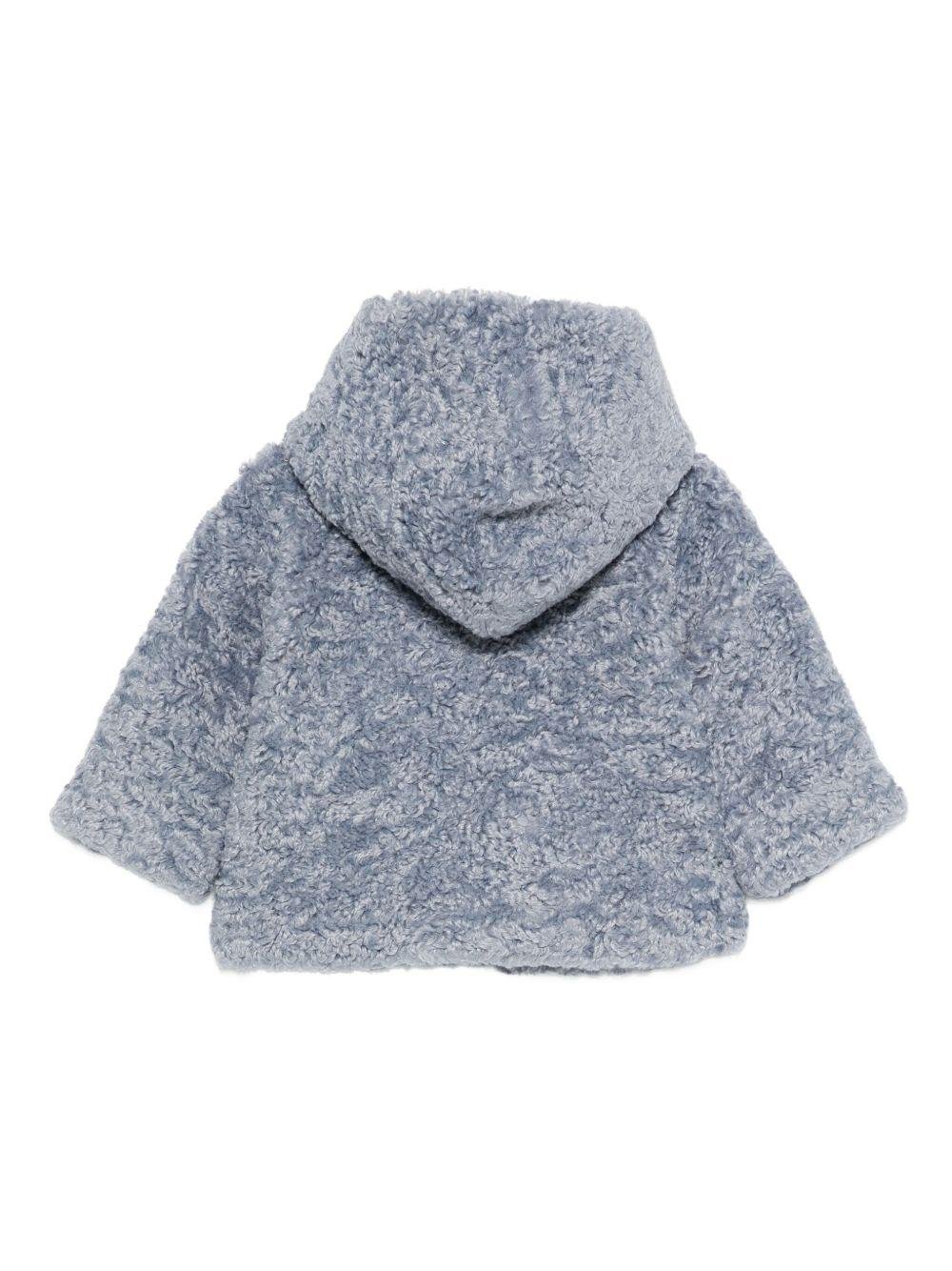 Cappotto per neonata Monnalisa blu con Teddy Bear - Rubino Kids