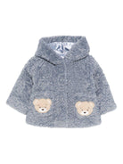 Cappotto per neonata Monnalisa blu con Teddy Bear - Rubino Kids