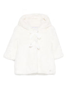 Cappotto per neonata Tartine Et Chocolat bianco con pelliccia sintetica - Rubino Kids