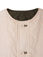 Cappotto trapuntato per bambina Bonpoint beige reversibile - Rubino Kids