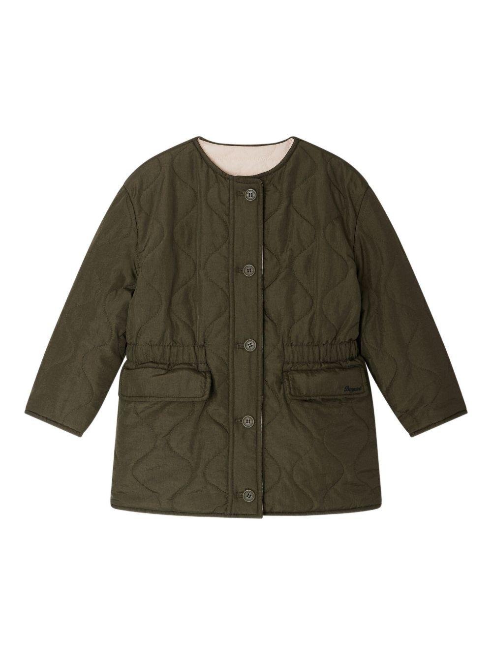 Cappotto trapuntato per bambina Bonpoint beige reversibile - Rubino Kids