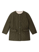 Cappotto trapuntato per bambina Bonpoint beige reversibile - Rubino Kids