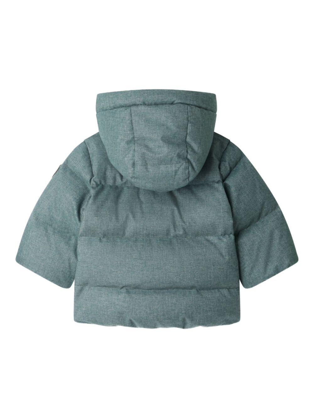 Cappotto trapuntato per neonato Bonpoint verde con cappuccio - Rubino Kids