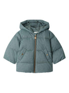 Cappotto trapuntato per neonato Bonpoint verde con cappuccio - Rubino Kids