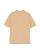 Cardigan a maglia fine per bambino Paolo Pecora Kids marrone con scollo a V - Rubino Kids