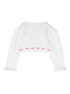 Cardigan crop per neonata La Stupenderia bianco con fiocco - Rubino Kids