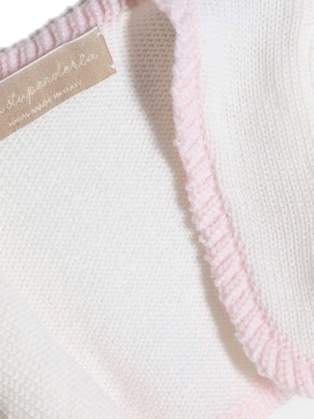 Cardigan crop per neonata La Stupenderia bianco con ruches - Rubino Kids