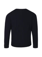 Cardigan Emporio Armani Kids blu in cotone e lana con scollo a V - Rubino Kids