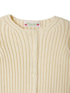 Cardigan Esil per neonata Bonpoint beige con scollo rotondo - Rubino Kids