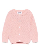 Cardigan Gilli per neonata Molo rosa con logo - Rubino Kids