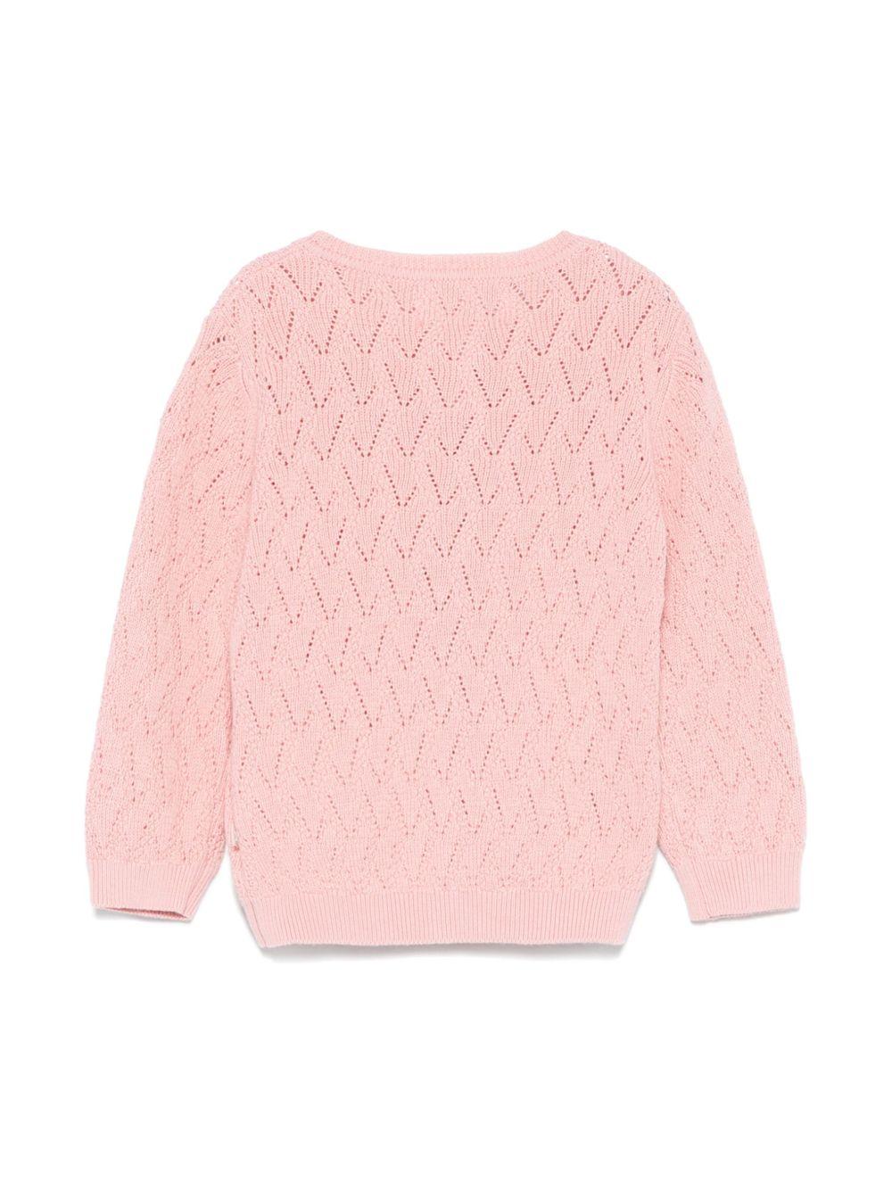 Cardigan Gilli per neonata Molo rosa con logo - Rubino Kids