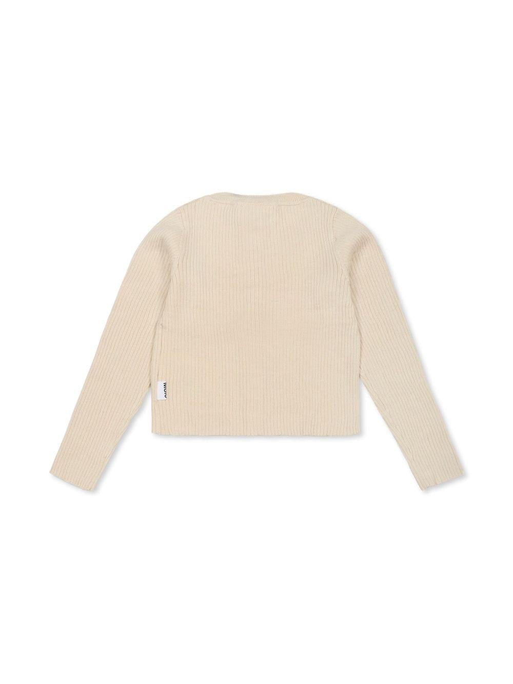 Cardigan Giselle per bambina Molo beige con bottoni in madreperla - Rubino Kids