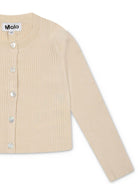 Cardigan Giselle per bambina Molo beige con bottoni in madreperla - Rubino Kids