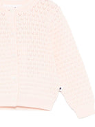 Cardigan Gole per neonata Molo rosa con texture traforata - Rubino Kids