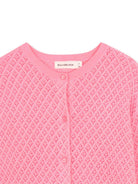 Cardigan per bambina Billieblush rosa con texture traforata - Rubino Kids