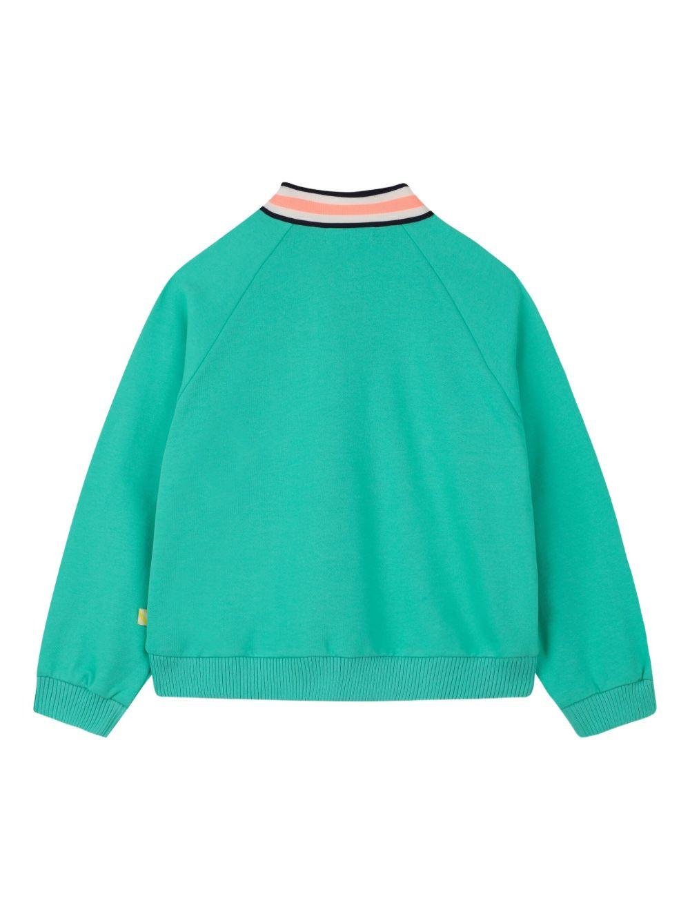 Cardigan per bambina Billieblush verde con applicazione - Rubino Kids